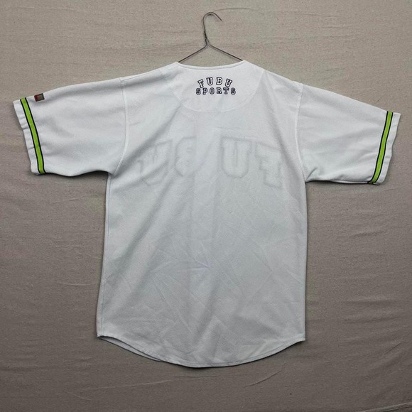 Vintage Y2K FUBU 05 Embroidered White Baseball Jersey - Picture 2 of 8